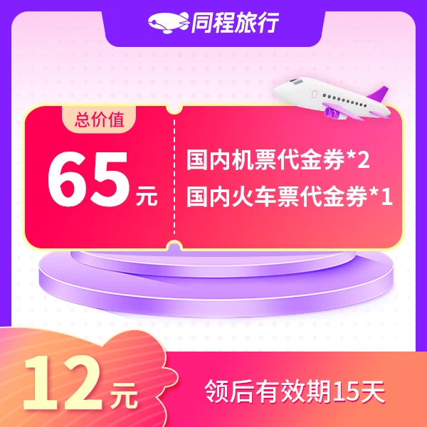 【直充到账】春节神券65元出行抵扣券