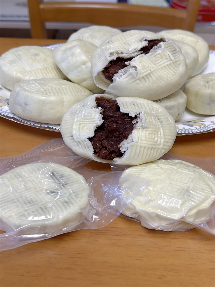 山东手工豆沙包枣泥饼馅饼豆沙馒头红豆馅馒头独立包装早餐儿童包