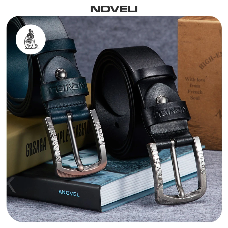 7蓝威龙休闲男士皮带NL0119Z008韩版黑色真皮双面真牛皮皮带