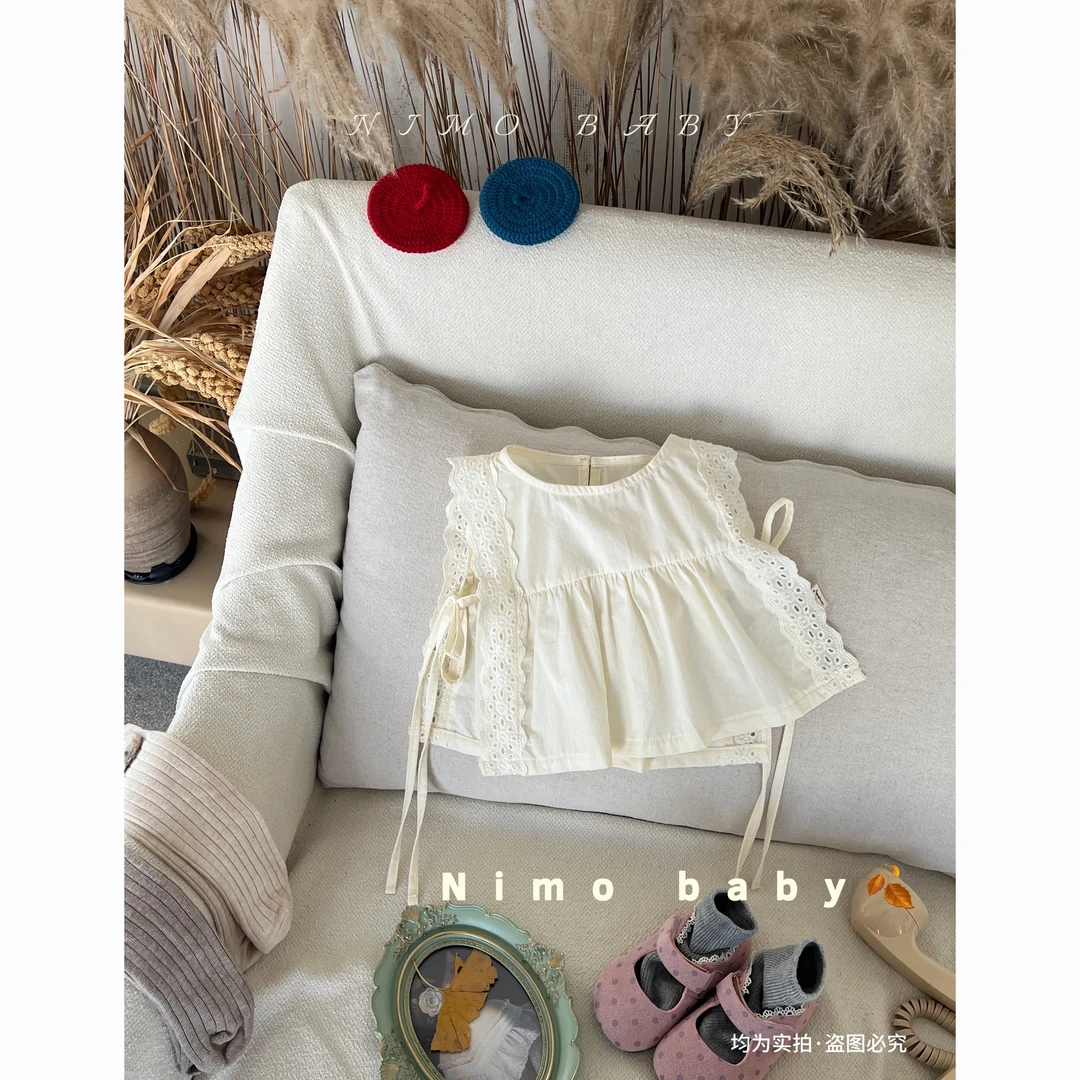 NIMO【花雾】韩版秋款宝宝公主双层重工机修钩花款仙气甜美风罩衣裙