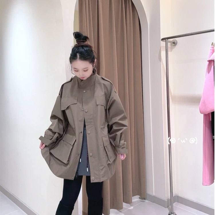 大观欧货纯色百搭宽松外套范
