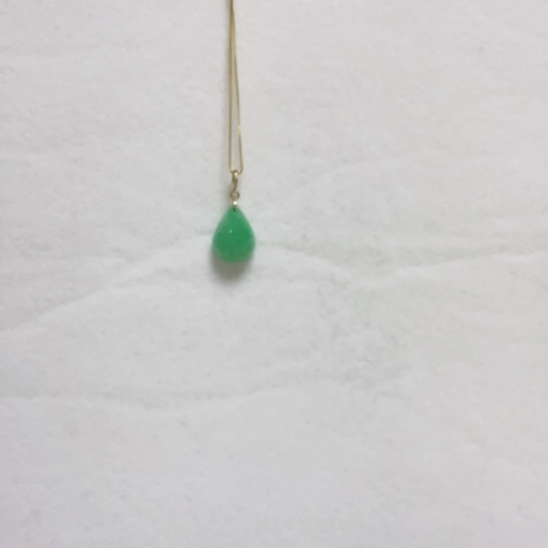 翡翠颈饰18K金镶嵌简单