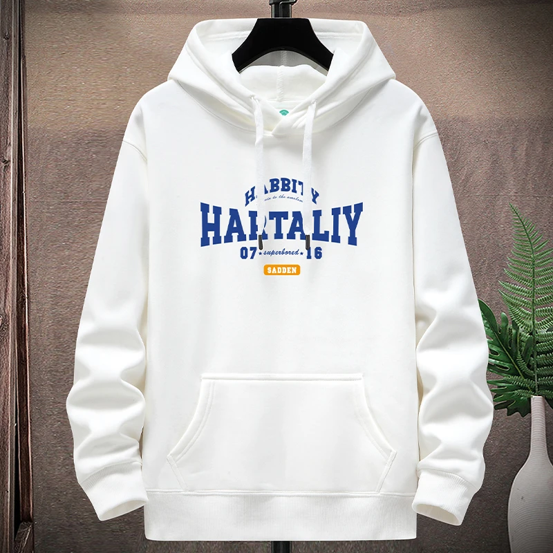 DIANRUO/殿若连帽卫衣男秋冬季大码加绒加厚男士卫衣宽松男外套潮