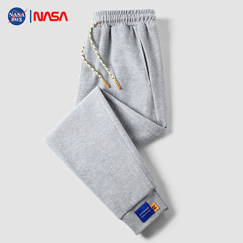 NASA BOX运动休闲裤男女春秋季小脚长裤子大码情侣外穿束脚卫裤潮