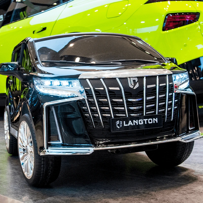 埃尔法儿童电动车四轮可遥控双人男女小孩玩具汽车可坐人四驱大号