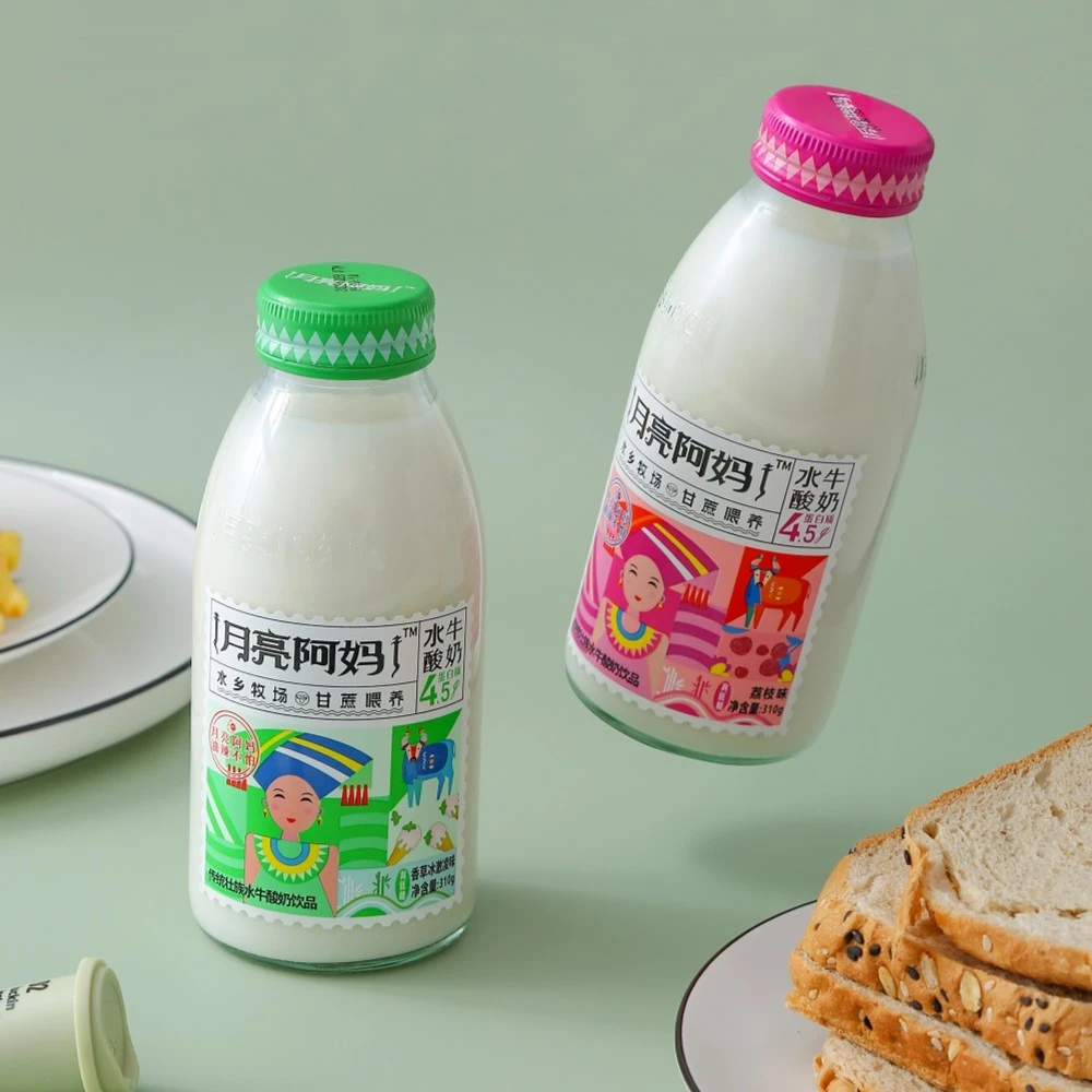 月亮阿妈香草冰淇淋荔枝水牛酸奶饮品营养乳酸菌饮料广西壮族酸奶