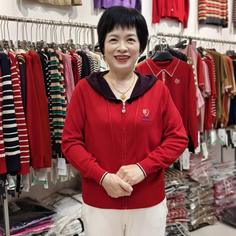 【善雅中老年女装】24年新款莱赛尔高档时尚连帽外套中老年妈妈装