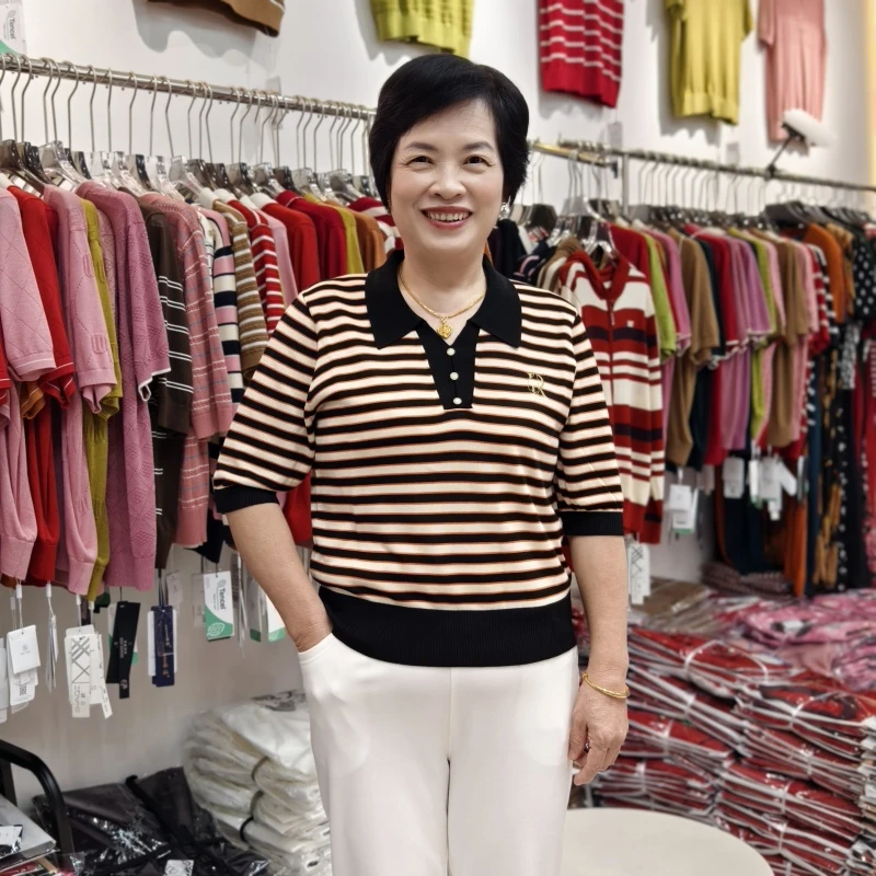 【善雅女装五分袖】24年新款莱赛尔上衣时尚高档中老年妈妈装