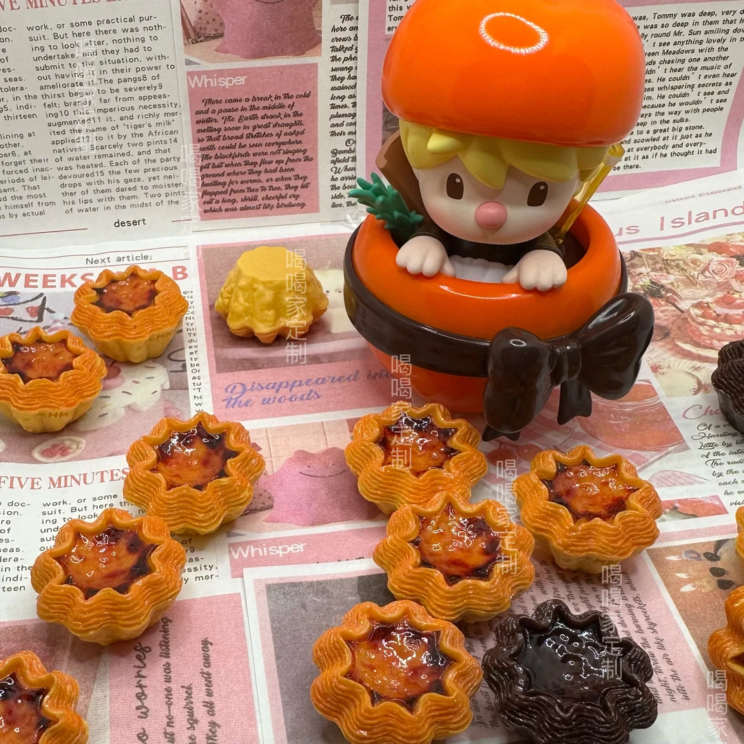 喝喝家定制♥「法式酥皮蛋挞」diy树脂食玩系列