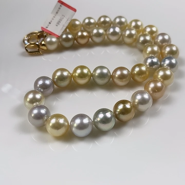 海水珍珠颈饰未镶嵌澳白金珠9-12