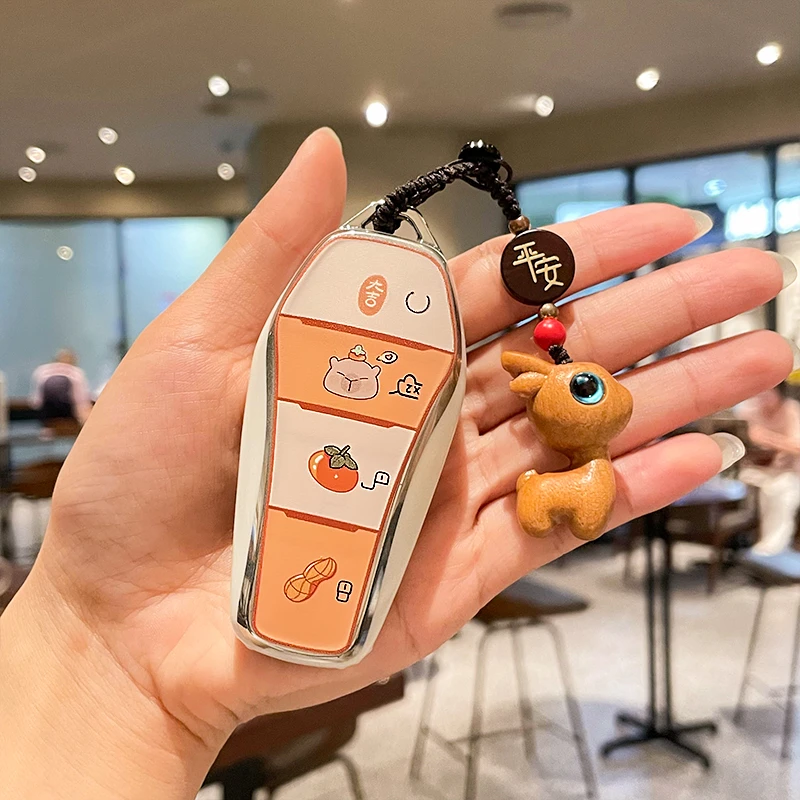 比亚迪钥匙套海豚宋秦plusdmi元卡片汉pro唐ev海鸥驱逐舰05车扣女