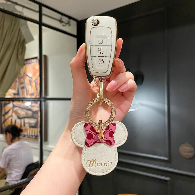 专用福特福克斯钥匙套福睿斯锐界蒙迪欧2022款翼虎12款锐际壳扣女