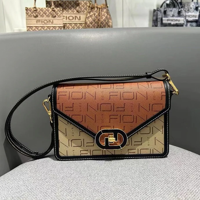 FION菲安妮小方包新款2023秋冬女～ 包斜挎单肩包包专柜正品