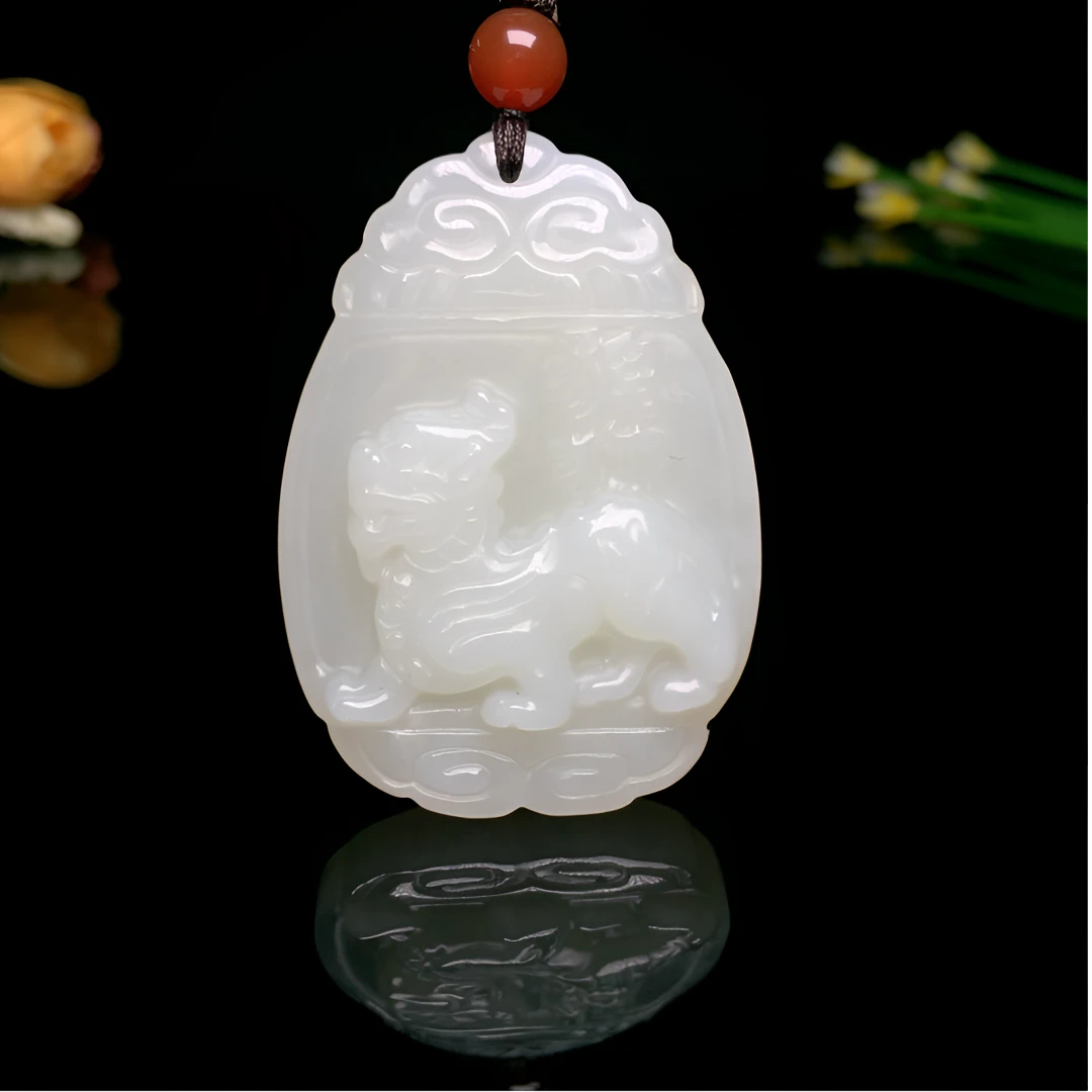 和田玉霸王貔貅吊坠皮丘玉石招财转运挂坠玉项链大嘴貔貅男女挂件