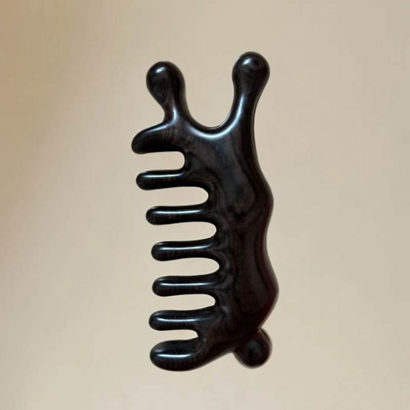 乌木紫光檀大蜗牛按摩梳