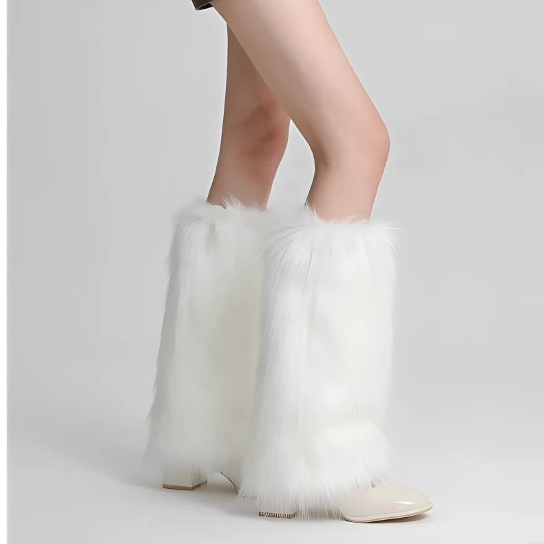 秋冬y2k辣妹个性毛毛袜袜套显瘦小腿套堆堆袜子女款爆款2025新款