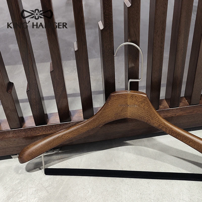 金领结原木实木衣架子高档衣柜衣帽间专用木质复古挂大衣衣柜衣撑