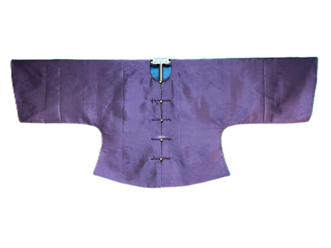 仿清代暗织大团龙纹马褂