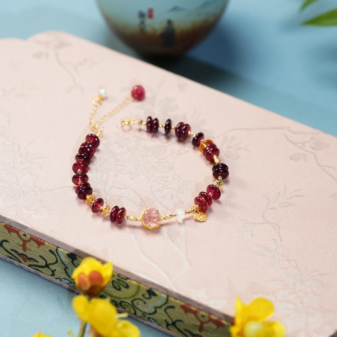 【东方十八岁】【末言雨】碧玺18K金设计款手链多样性发其一