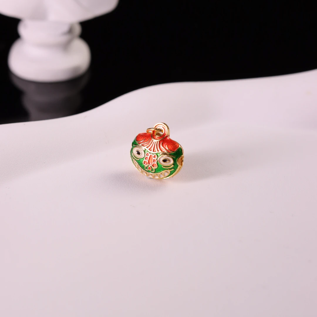 18K金素金五路财神吞金兽吊坠【吞金兽】不含链