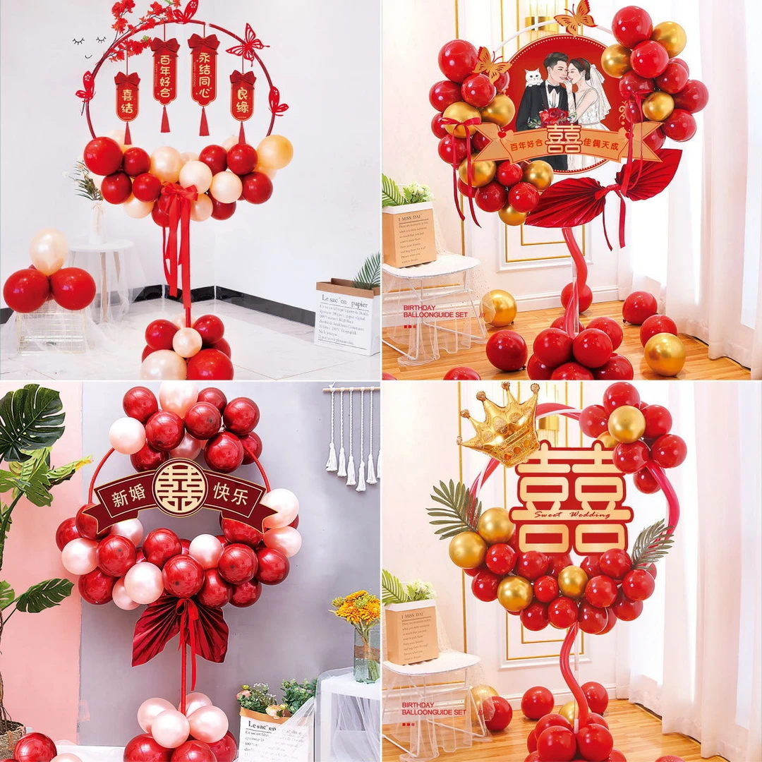 结婚气球创意立柱支架地飘路引浪漫场景布置婚礼新款装饰婚庆用品