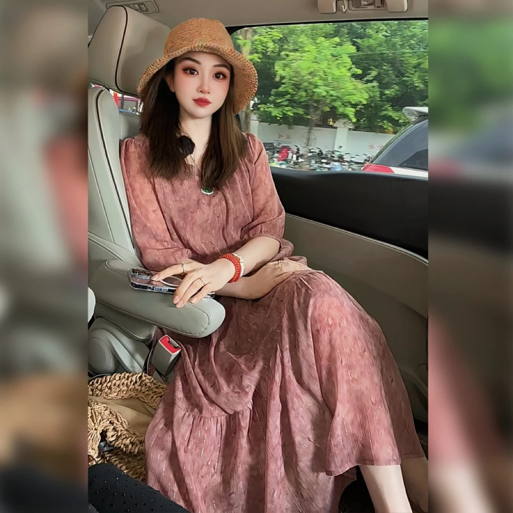 【Linda姐高端线】【尤莱特】时尚气质出游穿搭女装连衣裙AS4LYH0655