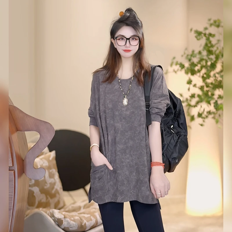 【Linda姐高端线】秋冬季气质复古通勤叠穿打底衫T恤AW4SCS0079