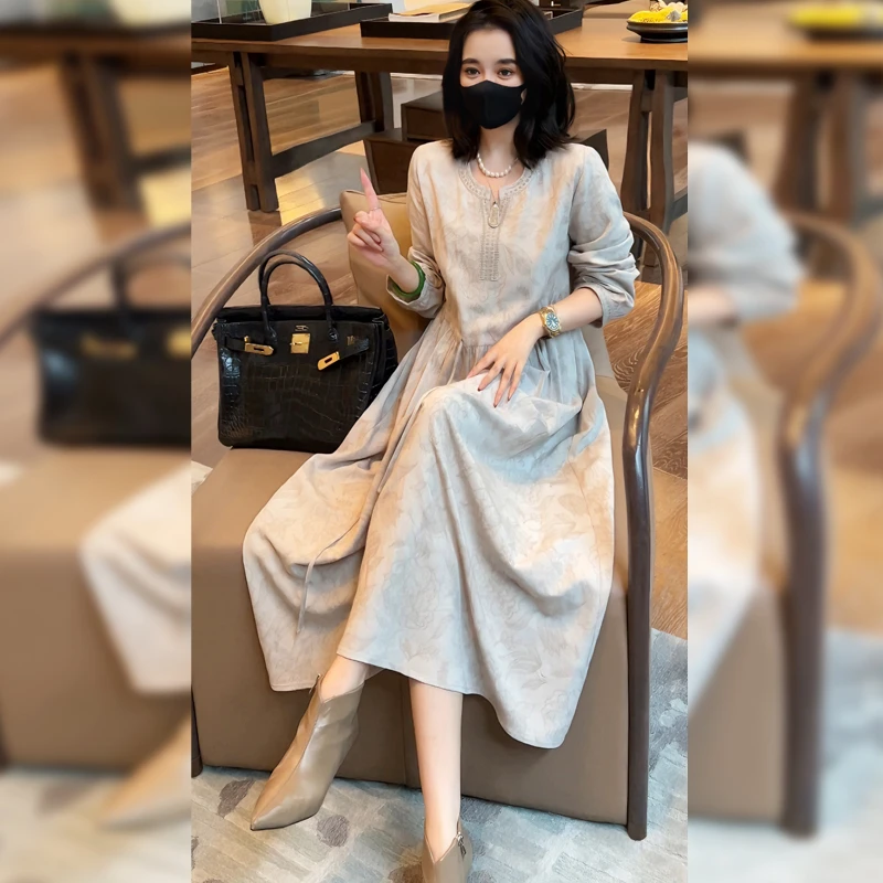 【Linda姐高端线】早秋气质高档显瘦长袖女装连衣裙AF4LJS0170