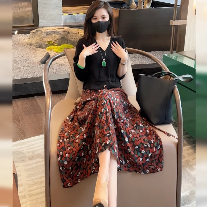【黎老板专属】早秋返潮复古气质轻奢女装连衣裙AF4LYH0447