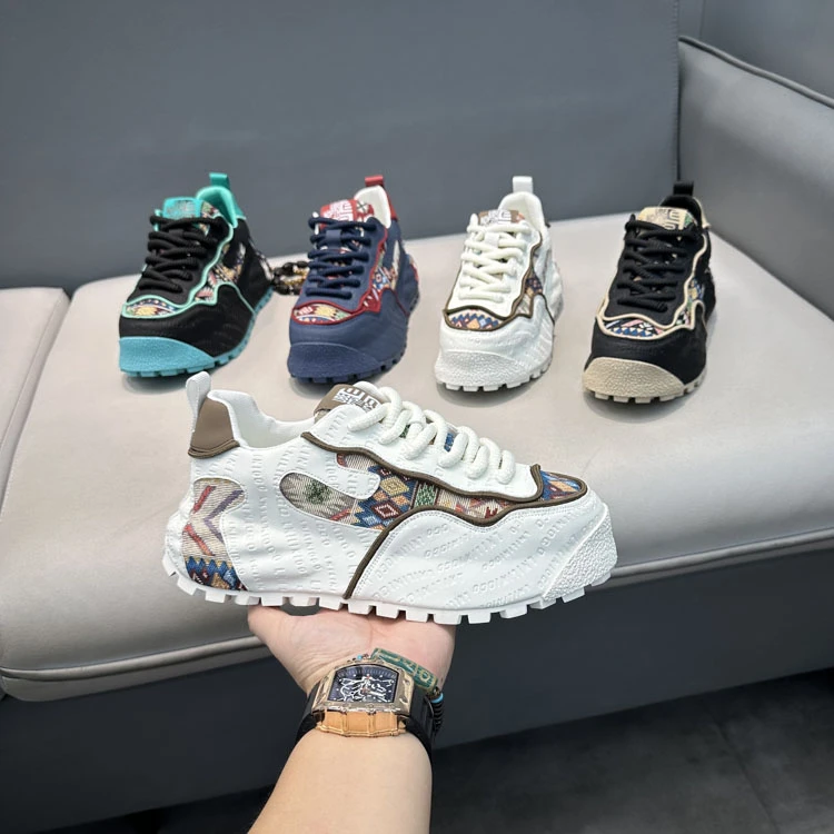 2024秋季新款男鞋轻奢百搭时尚潮鞋厚底轻奢高级感男士休闲民族风