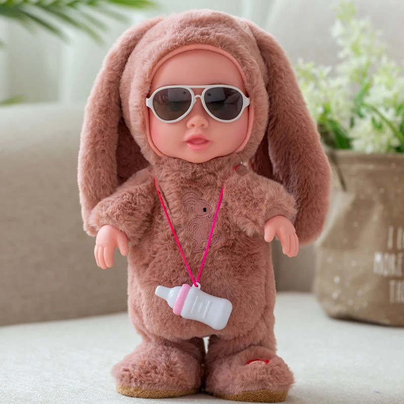 61礼物洋娃娃会唱歌走路说话学舌女孩1-3岁毛绒电动玩具吃奶瓶酒