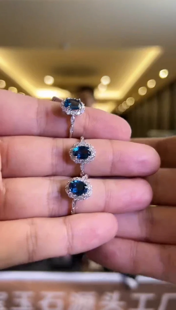 【闪购商品】托帕石戒指银S925镶嵌152【】多样性发一