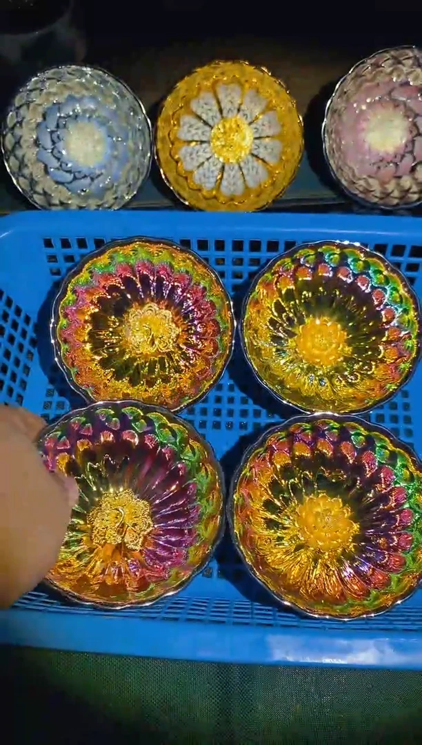 【闪购商品】瓷茶盏全彩 2孔雀2莲花