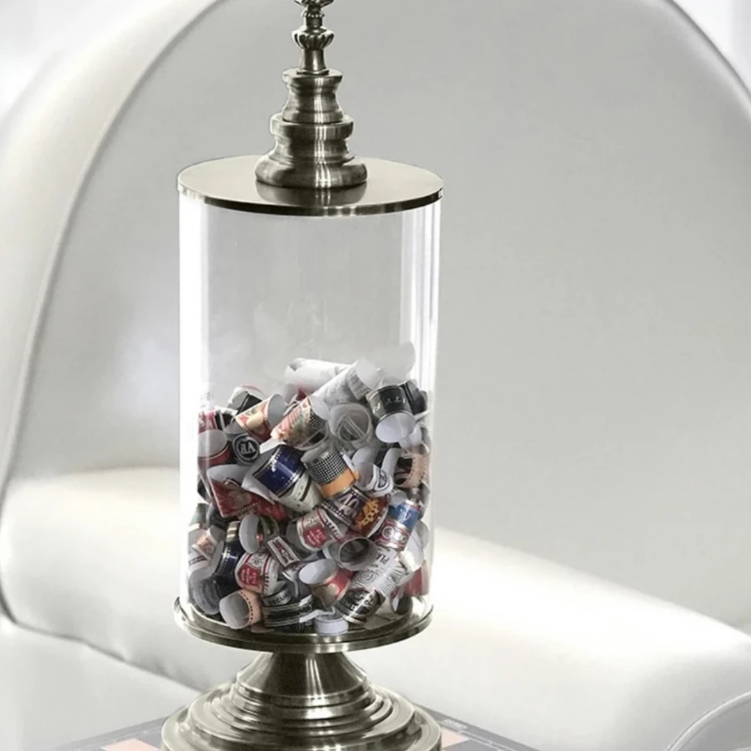 雪茄标签收纳 欧式雪茄标收藏装饰展示罐 艺术摆件