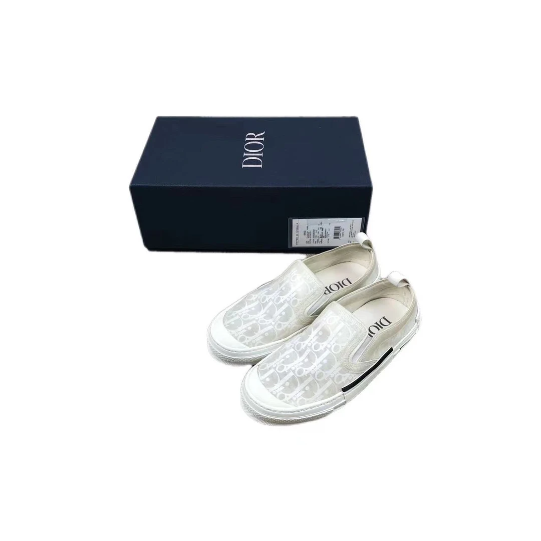 DIOR/迪奥 9751 b23白色老花一脚蹬 39码 市场价7800 95新