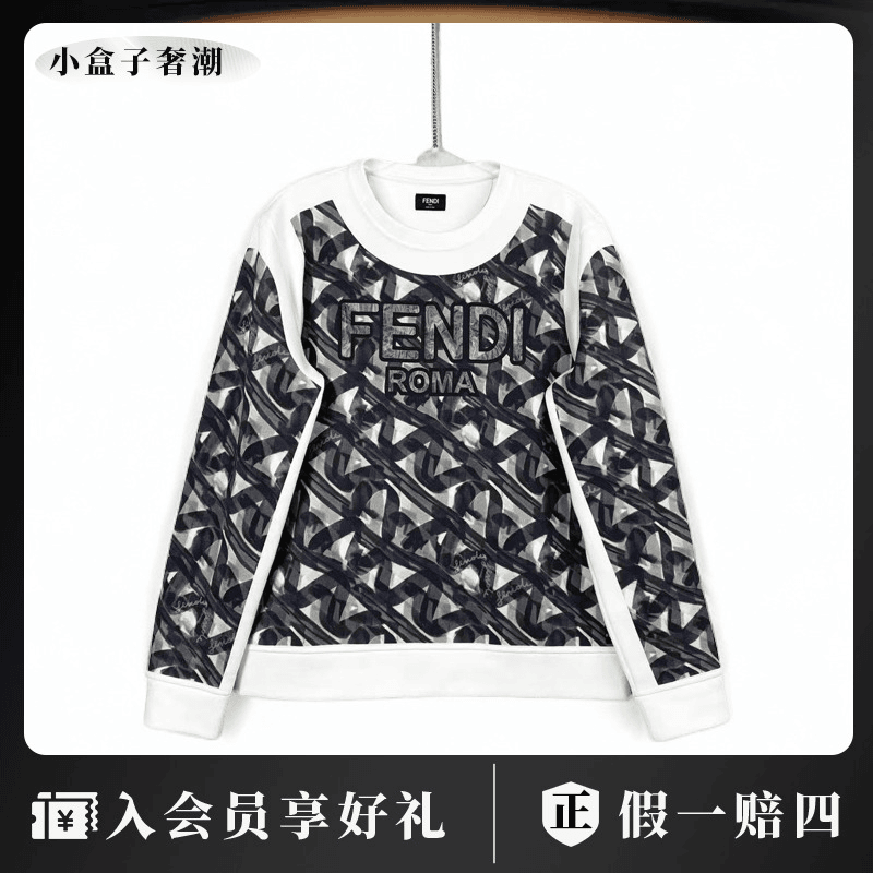 FENDI/芬迪xg0009  白色透明logo卫衣 l码