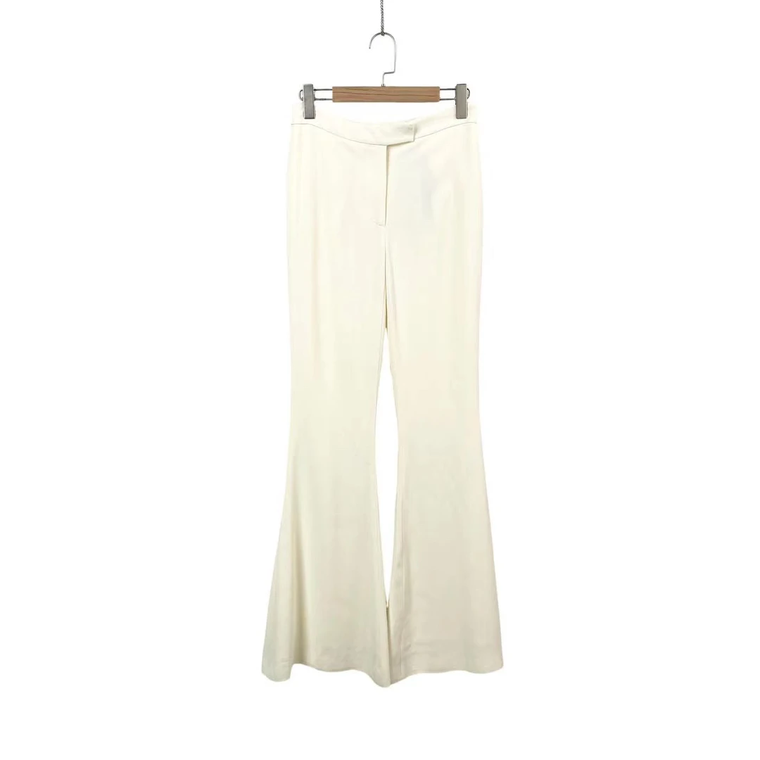 99新 Alexander McQueen/亚历山大·麦昆  bb0521 白色长裤 36码