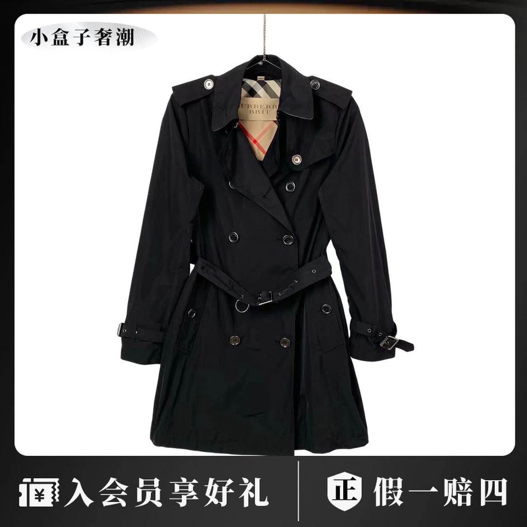 BURBERRY/博柏利 kb0056 双排扣风衣 38码  95新