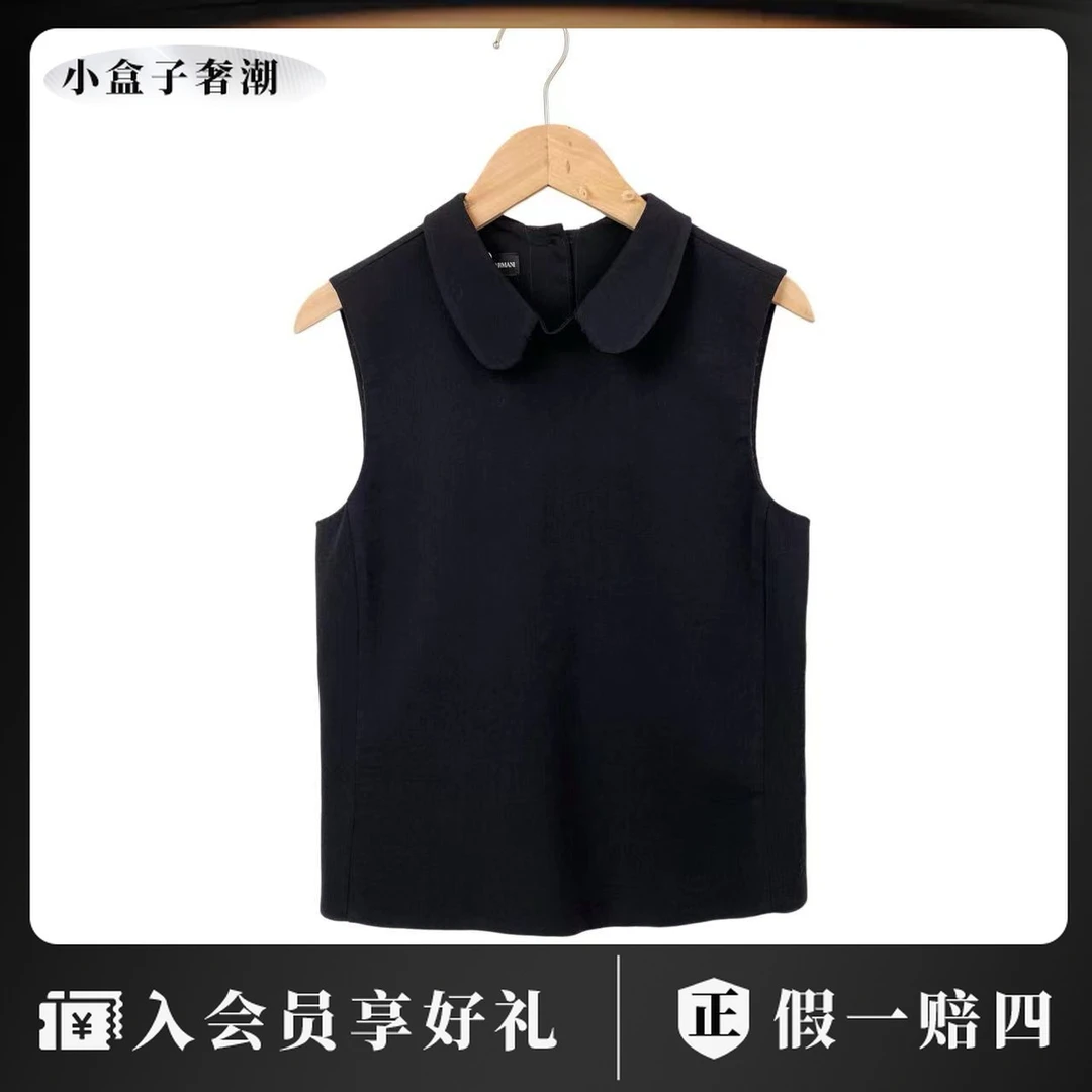 95新 GIORGIO ARMANI/阿玛尼  aa零三零零 羊毛 娃娃领马甲 38码