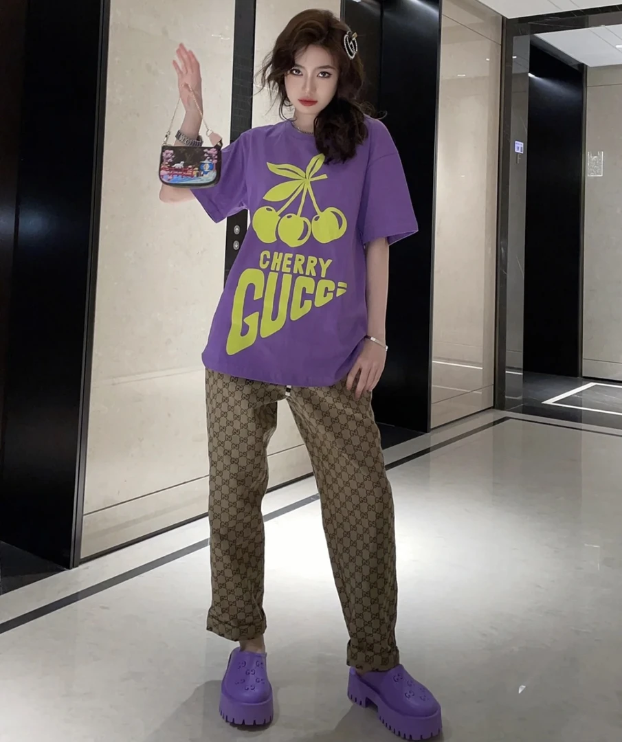 GUCCI/古驰 xg0037 老花满印休闲裤 46码 8300 95新