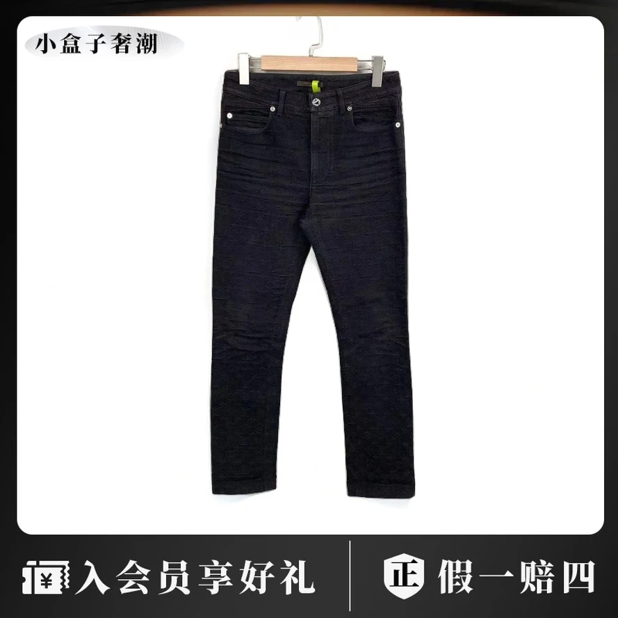 LouisVuitton/路易威登20793 黑色老花牛仔裤 36码