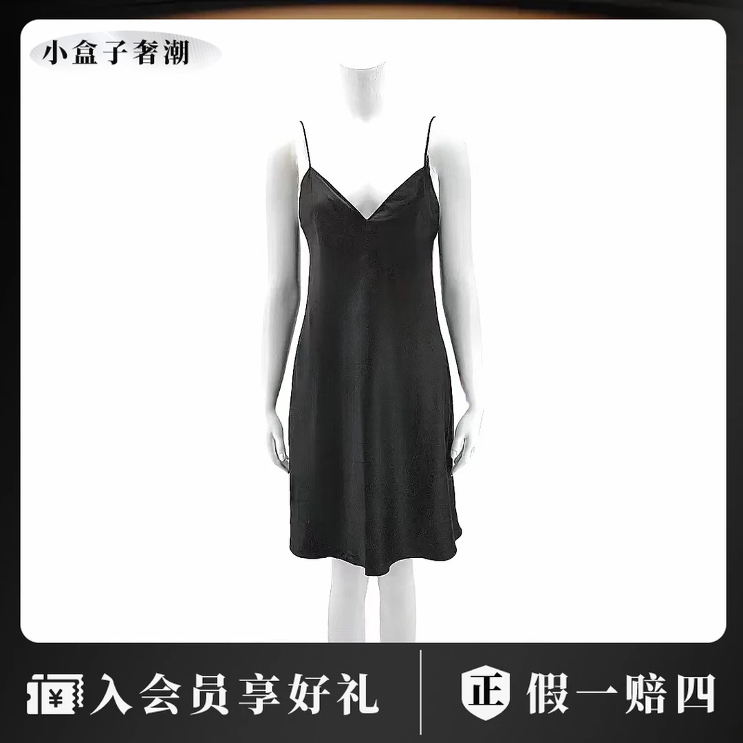 YSL/圣罗兰dd0563  slp 黑色吊带连衣裙 36码