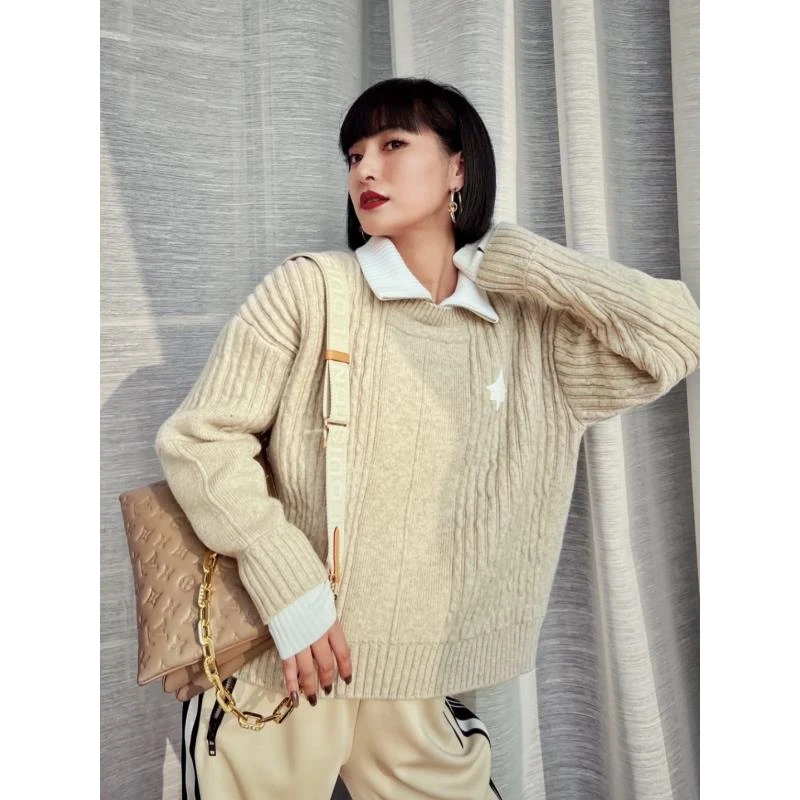LouisVuitton/路易威登23041  徽标logo假两件毛衣 XS码