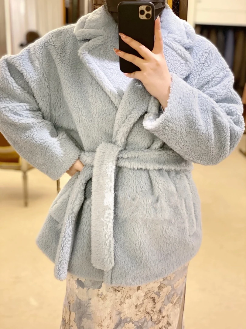 MaxMara bb0513 蓝色泰迪外套 36码 吊牌 未使用