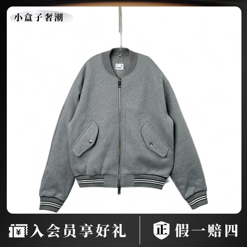 95新 BURBERRY/博柏利  八五八零 棉 后背大logo棒球夹克 M码微瑕