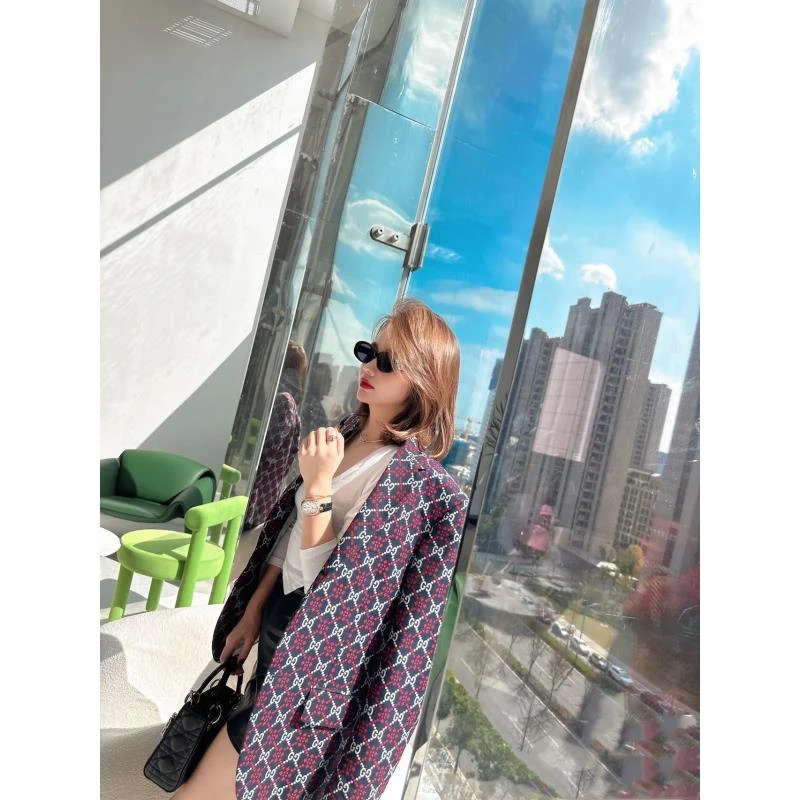 95新 GUCCI/古驰 CCI/古驰 22685 满印老花西装外套 50码