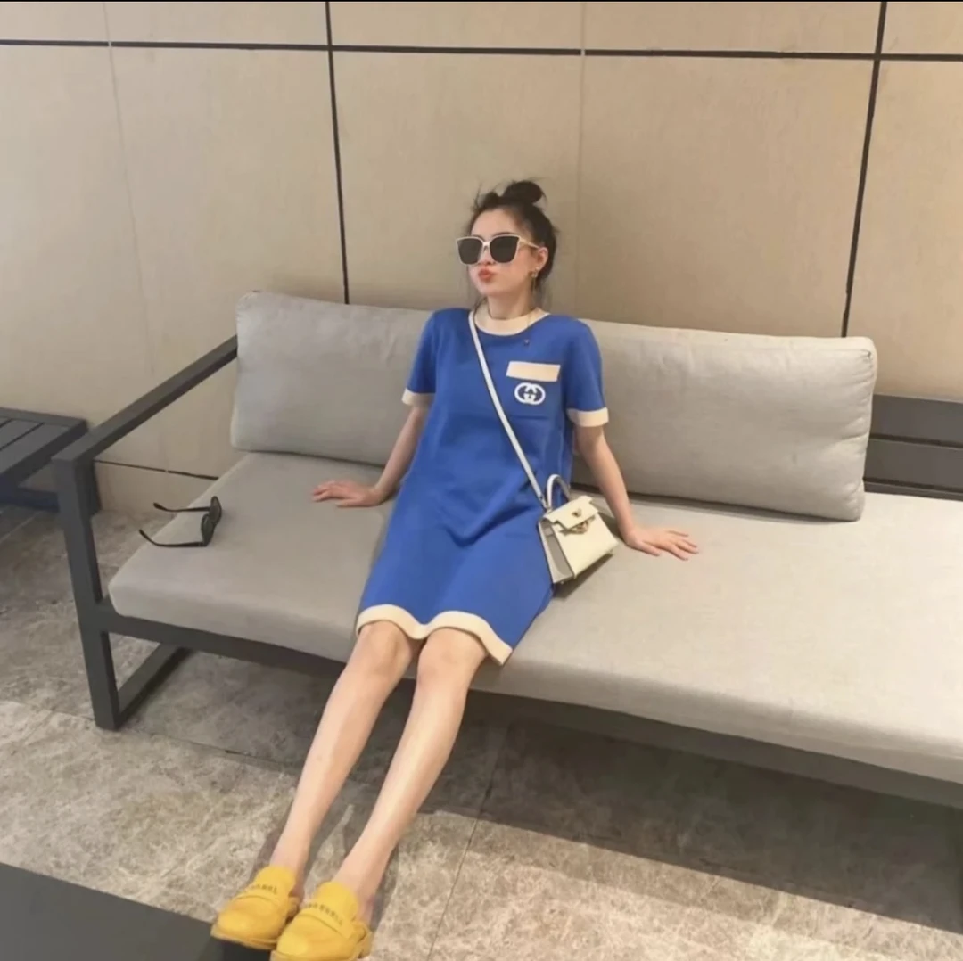 20446 Gucci 古驰 针织logo连衣裙 M码 17800 无配件 95新