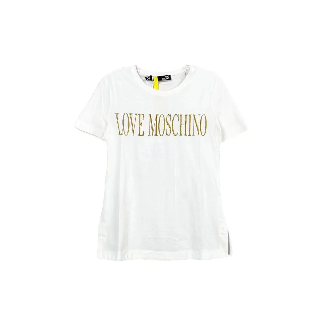 未使用 Moschino/莫斯奇诺  21772-21773  白色love短袖 40码