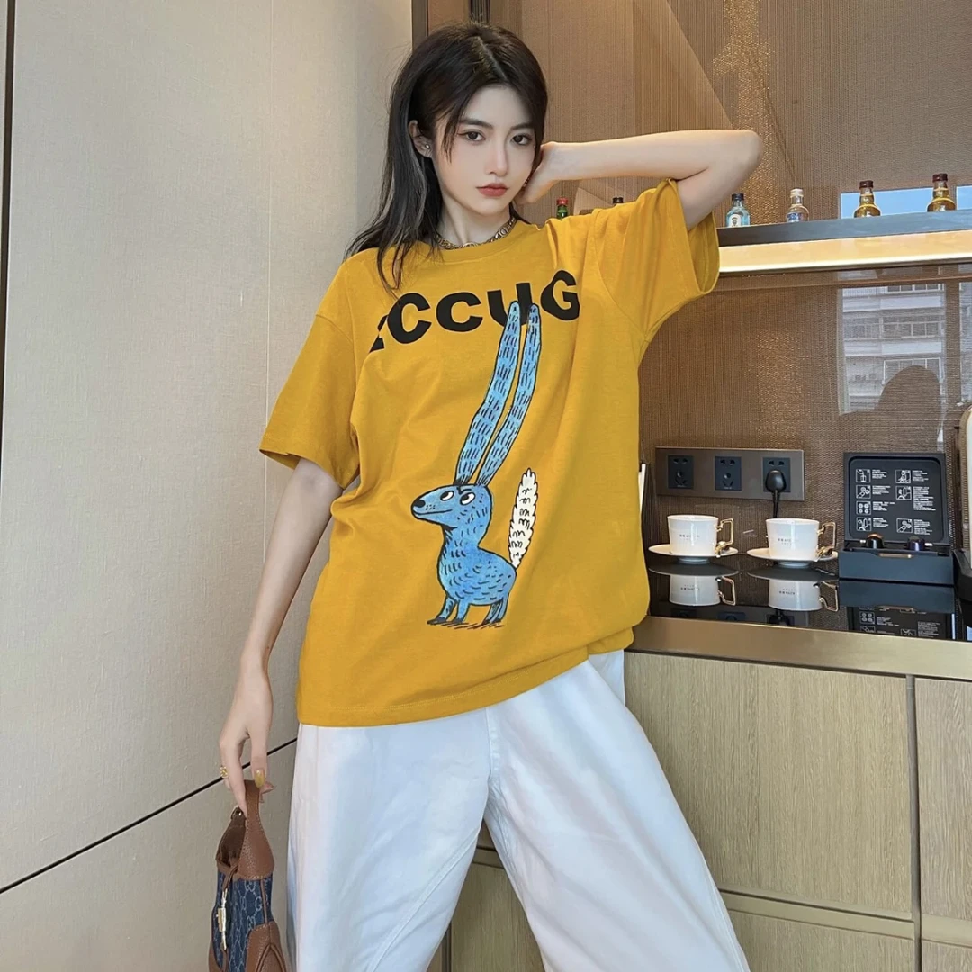 GUCCI/古驰mx0258  黄色logo短袖 s码