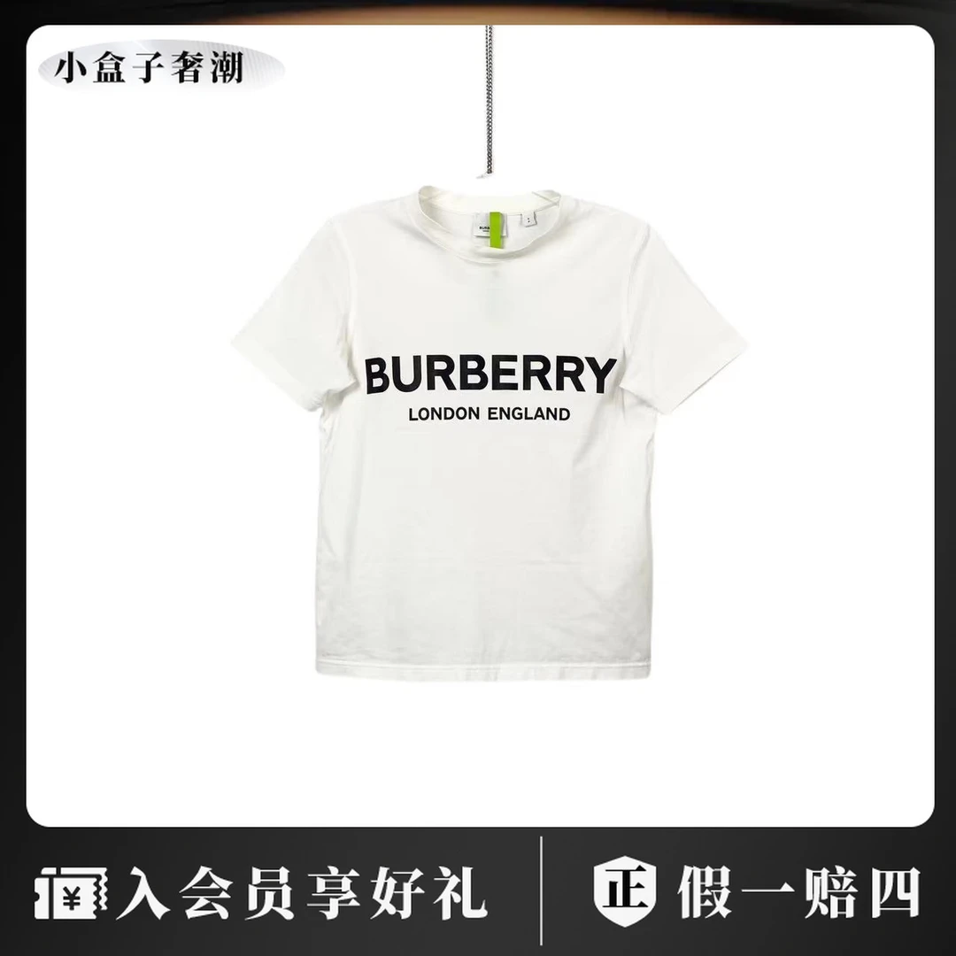 BURBERRY/博柏利 qz0013 白色标语短袖 S码
